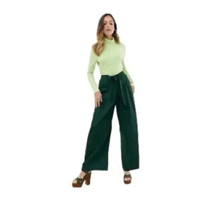Moon River green wide leg pants